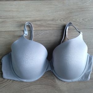 Silver full-coverage T-shirt bra (EUC)
